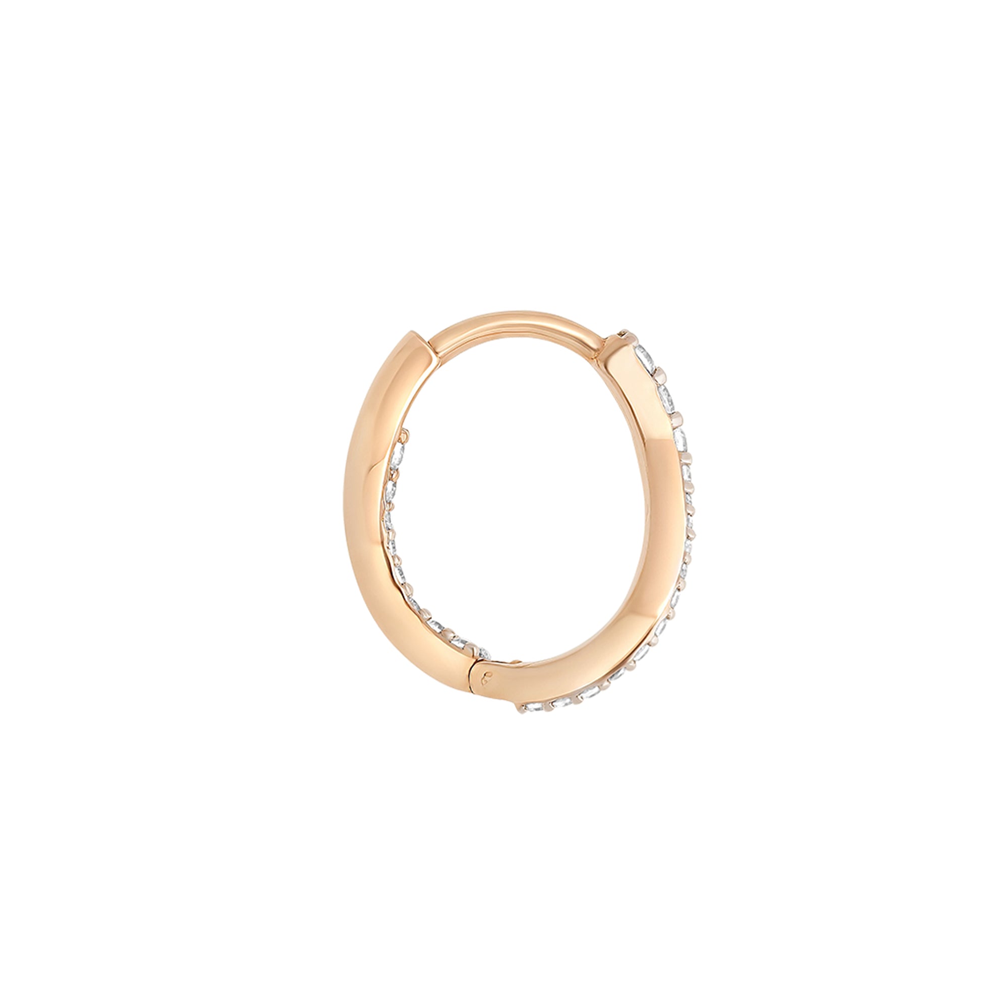 Diamond Petite Caustic Light Hoop Earrings