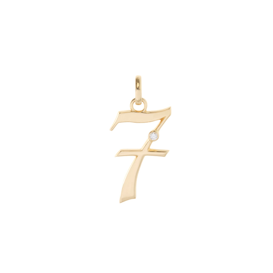 Engravable Number "7" Charm