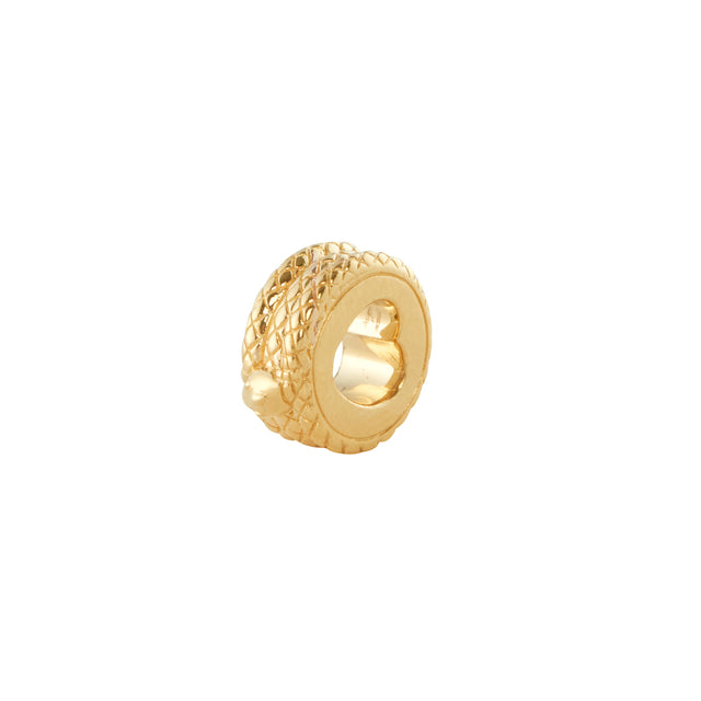 Foundrae Snake Wholeness Heart Beat Charm, angle view