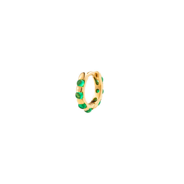 Hirotaka Mughal Huggie Earring - Earrings - Broken English Jewelry angled view