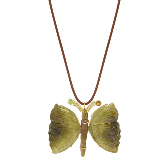 Butterfly Necklace with Sphene Antennae - Main Img