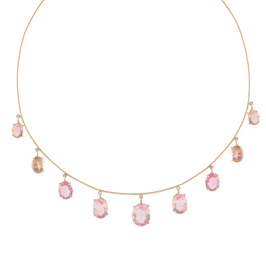 Gold Choker - Pink Tourmaline