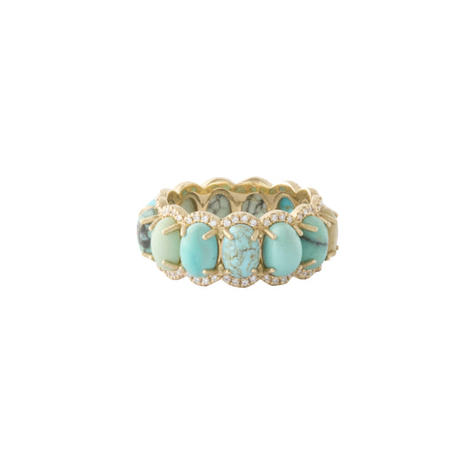 Turquoise and Variscite Ring - Main Img