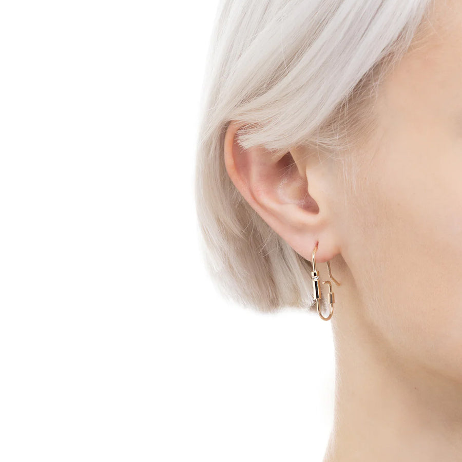Hirotaka Diamond Large Joan Miro Ear Cuff - Earrings - Broken English Jewelry on model