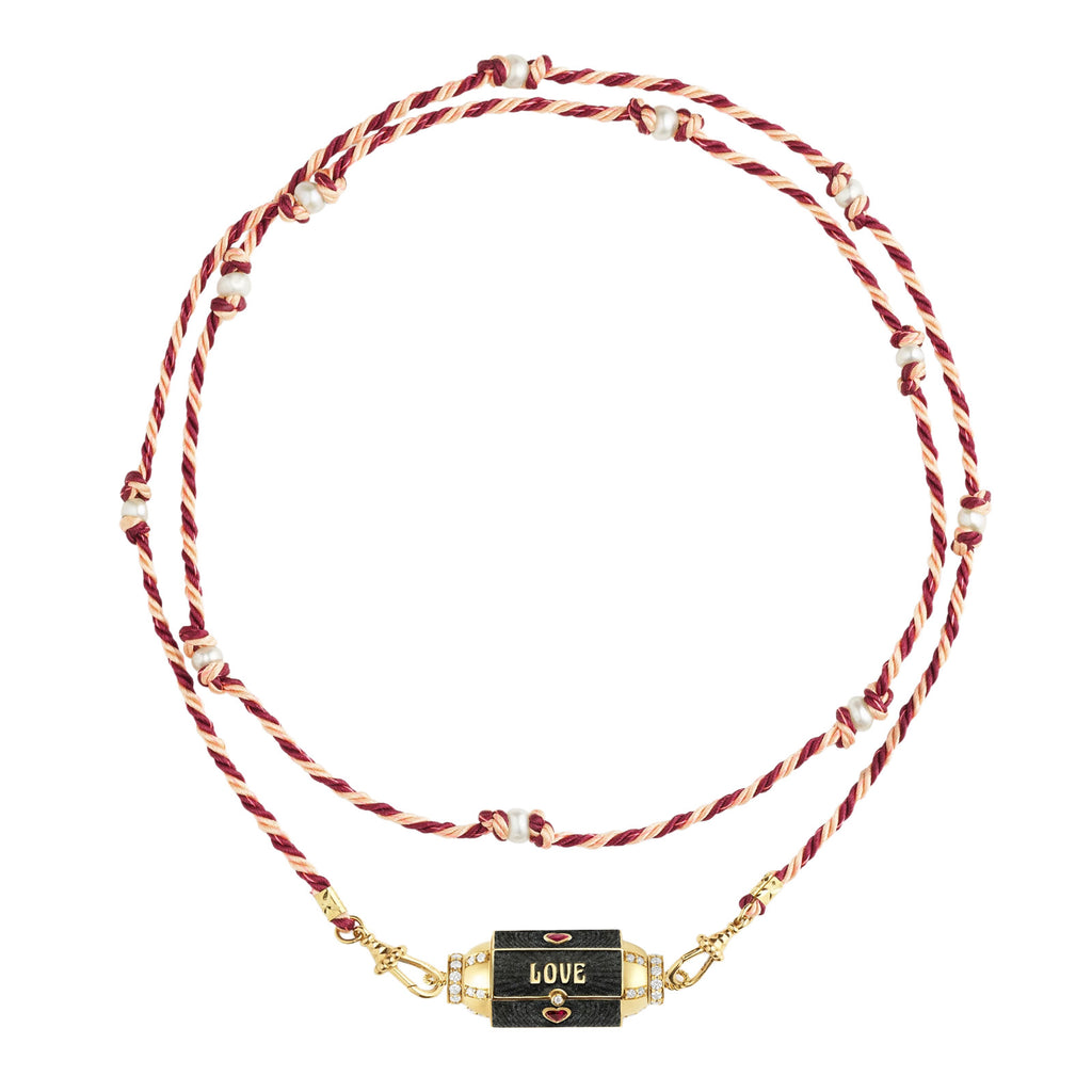 Foundrae Medium Garnet Pause Mixed Belcher Extension Chain Necklace - Necklaces - Broken English Jewelry