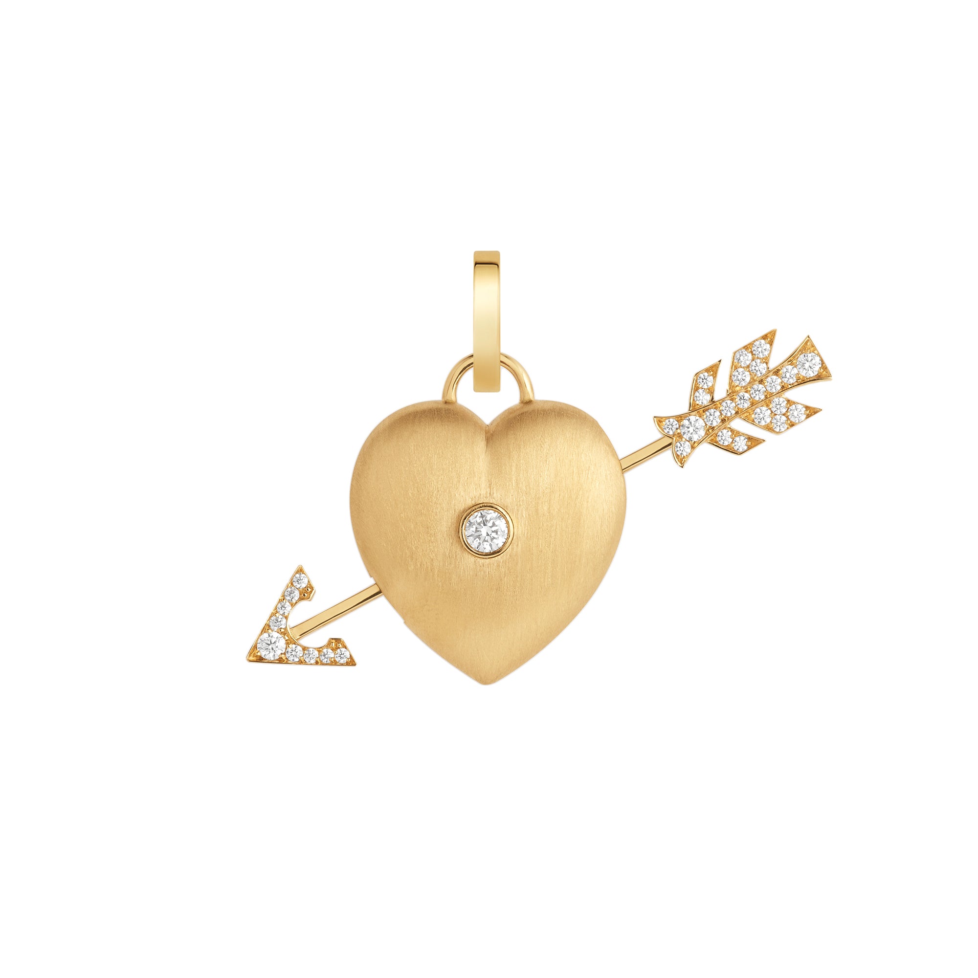 Diamond Coeur Percé Pendant