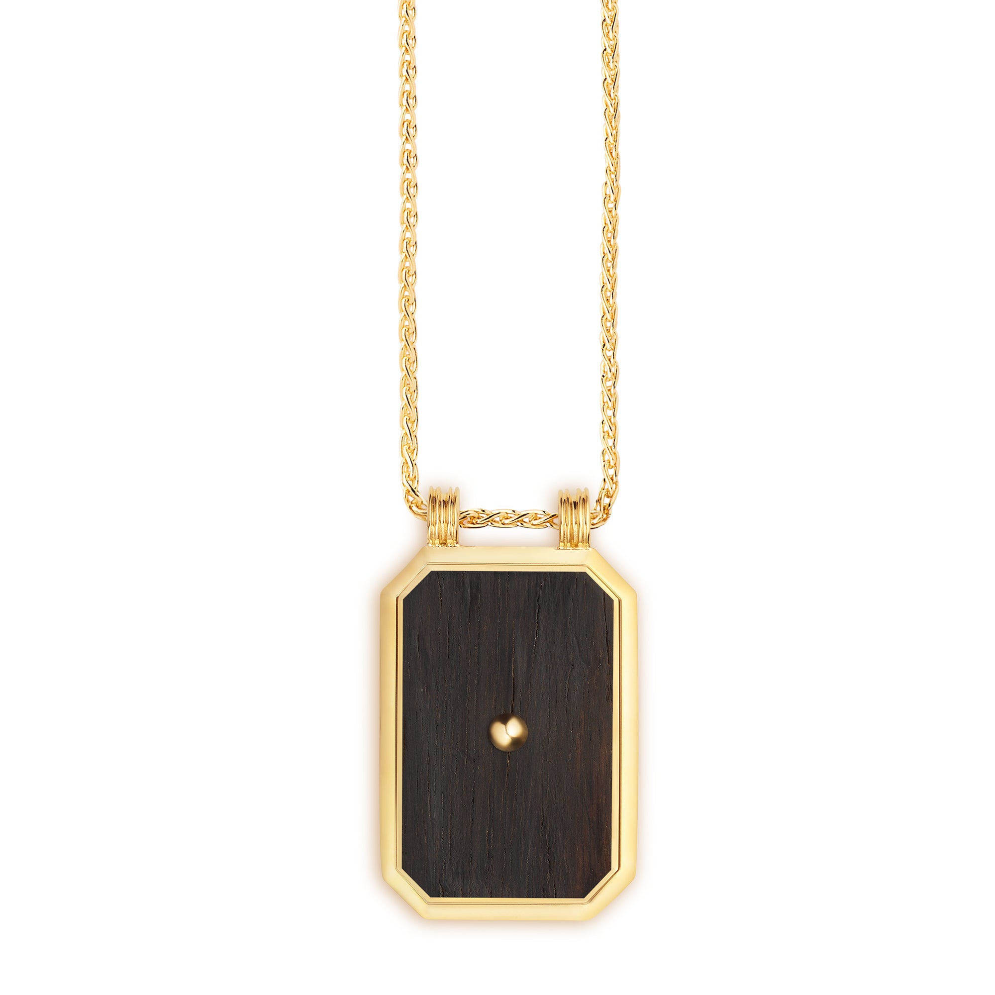 Eye Ebony Scapular on Spiga Chain with Diamond