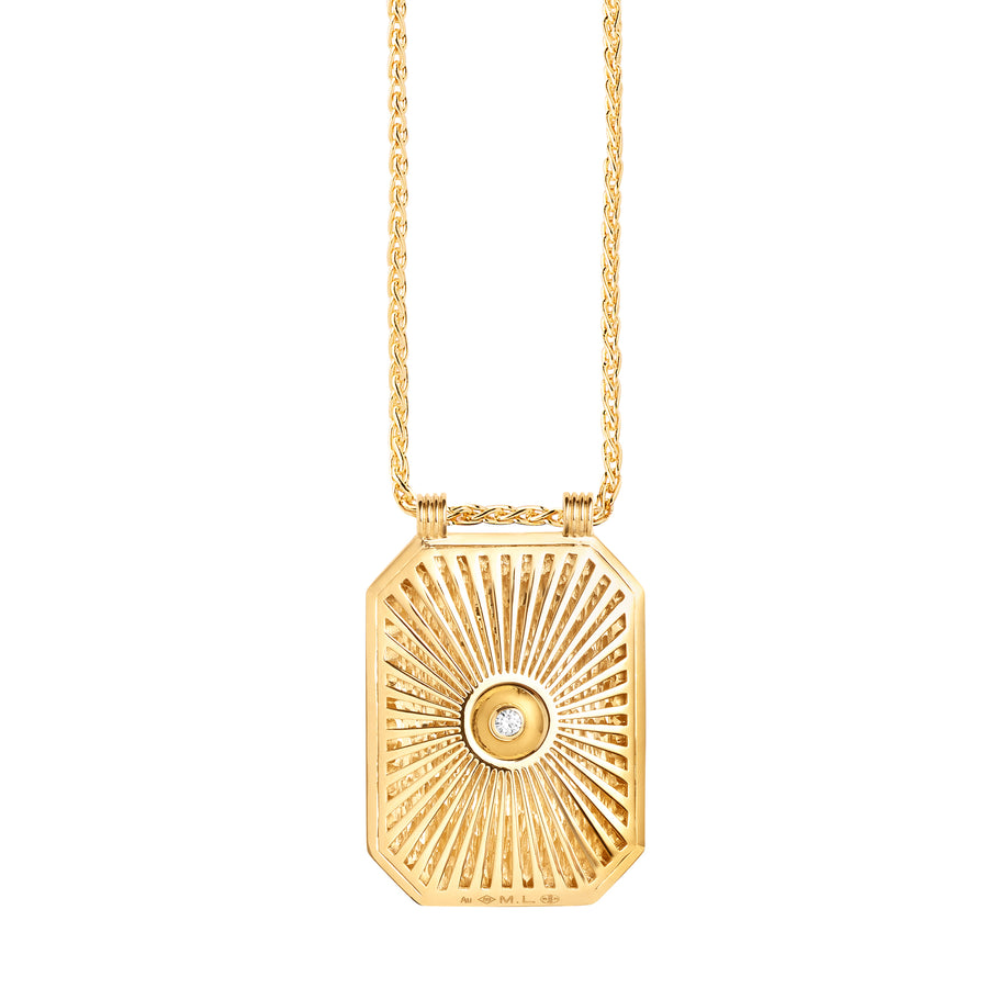 Birthday Scapular on Spiga Chain 18K Yellow Gold