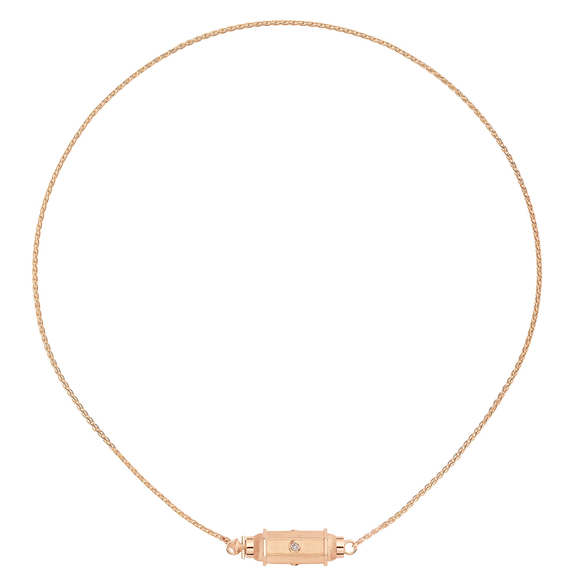Brown Diamond Micro Coco Necklace - 14"