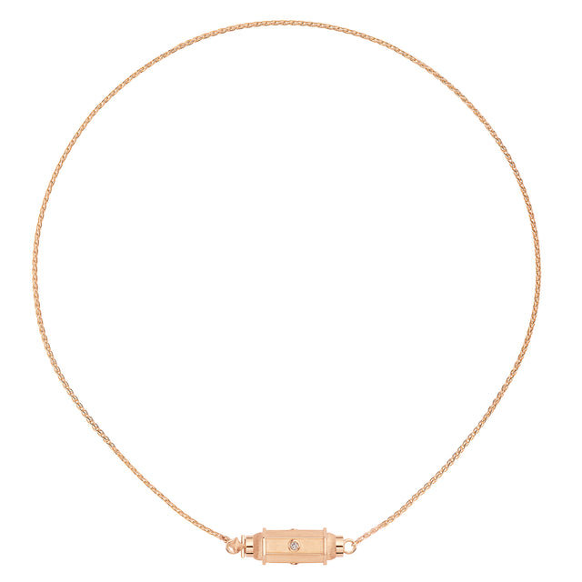 Brown Diamond Micro Coco Necklace - 14"