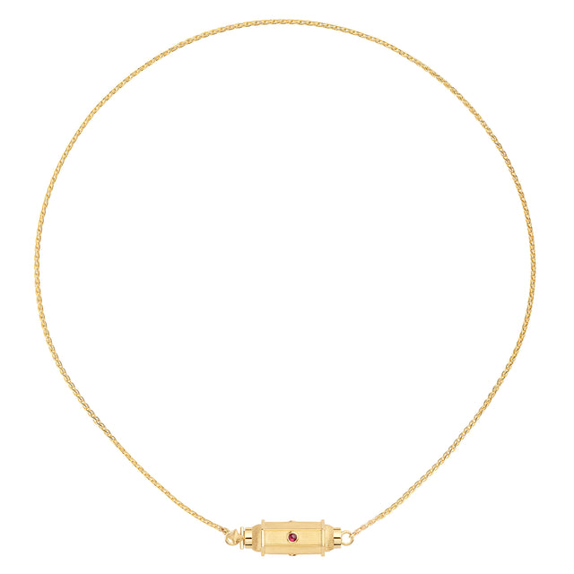 Ruby Micro Coco Necklace - 14"