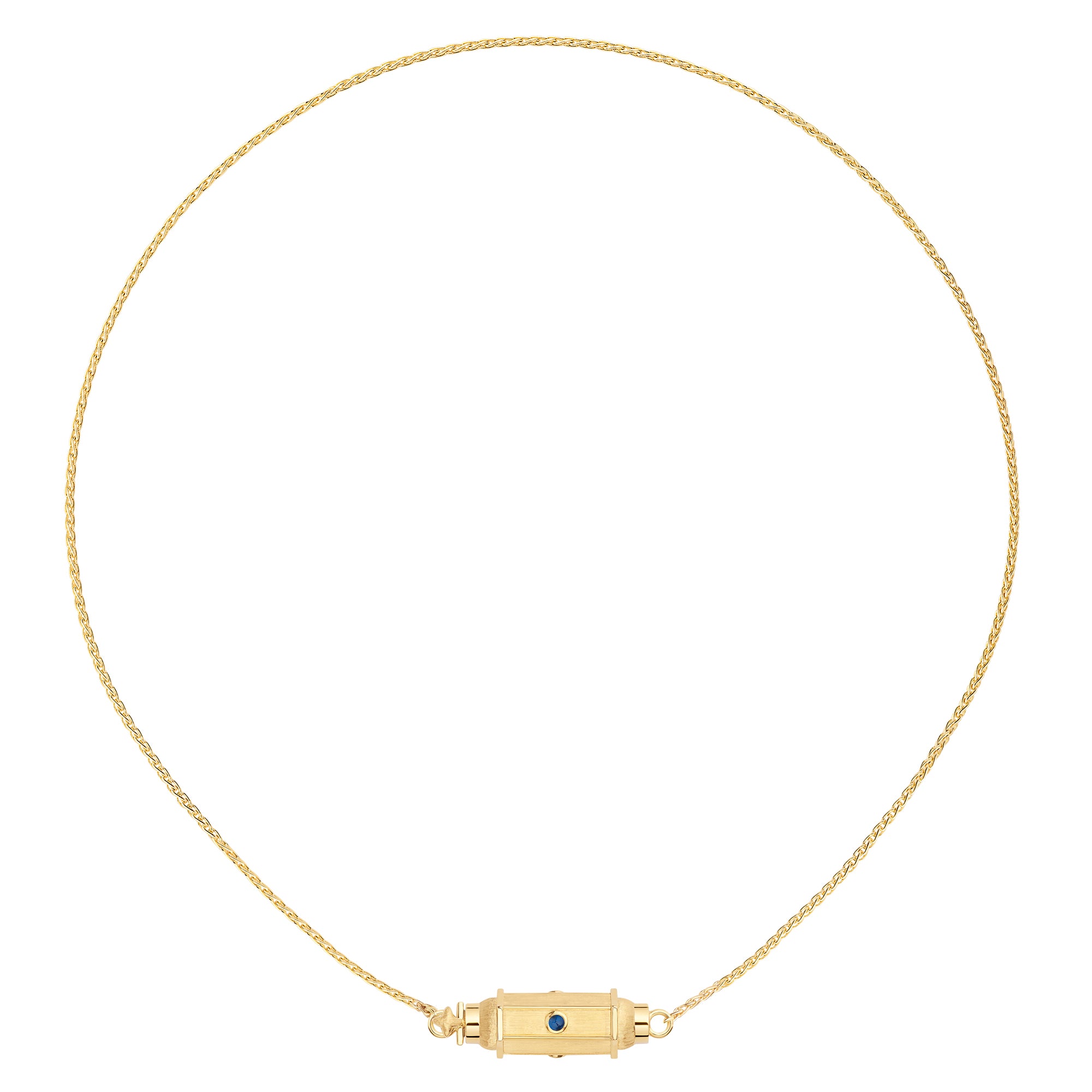 Sapphire Micro Coco Necklace -14"
