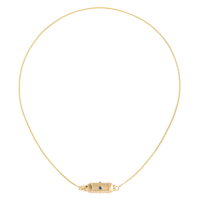 Sapphire Micro Coco Necklace - 16.5"