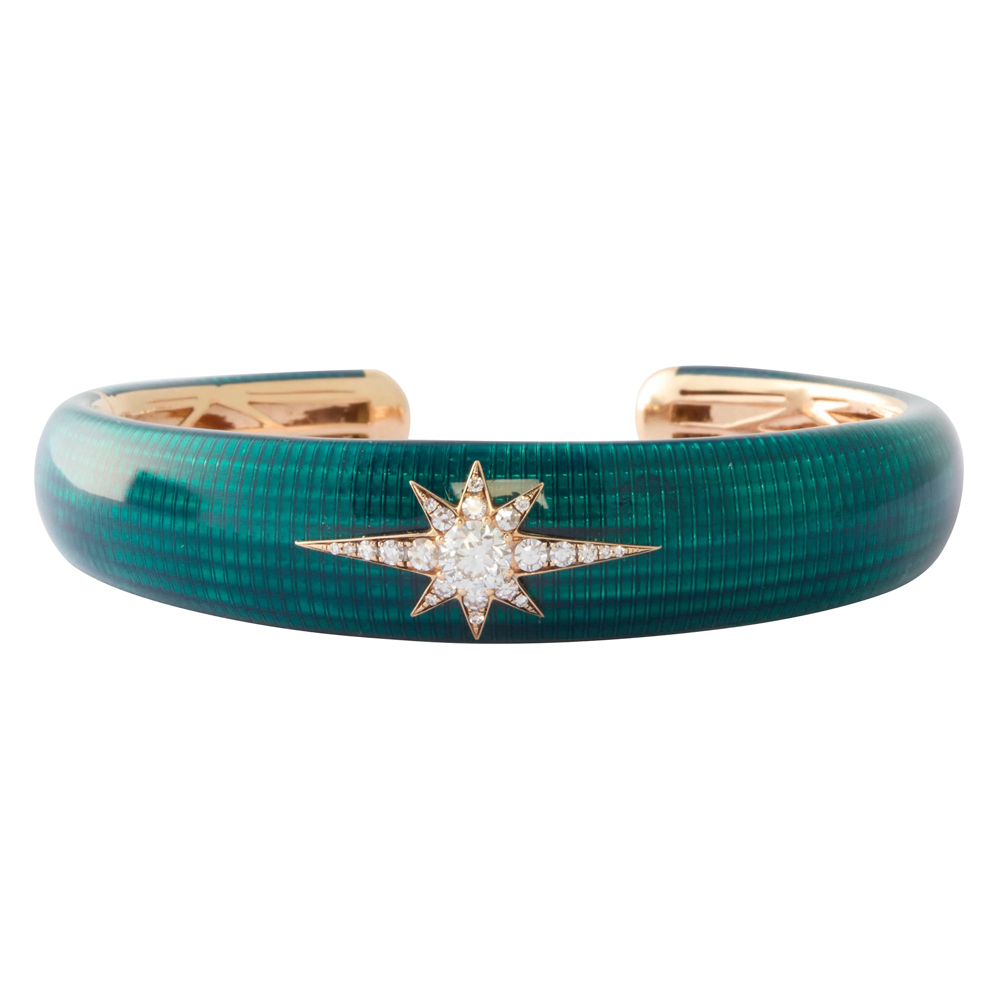 Diamond Petrol Enamel Aida Bracelet