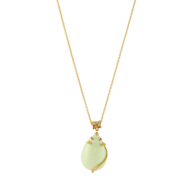 Annette Ferdinandsen Diamond Mouse Pendant Necklace  - Necklaces - Broken English Jewelry