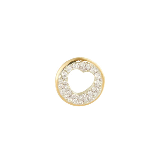 Side Love Heart Beat Charm - Main Img