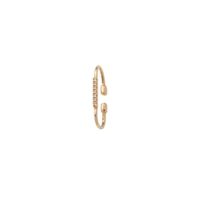Hirotaka Diamond Joan Miro Ear Cuff - Earrings - Broken English Jewelry front view