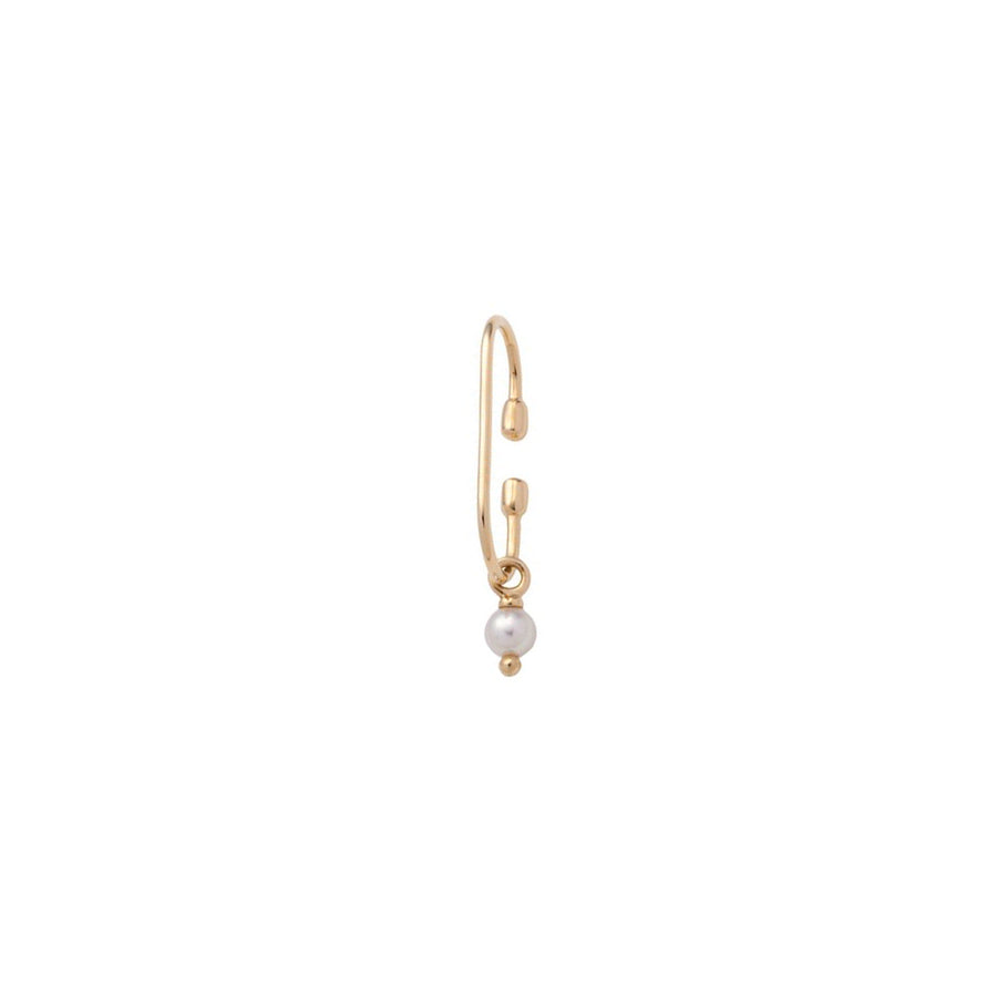 Hirotaka Small Pearl Joan Miro Ear Cuff - Earrings - Broken English Jewelry front view