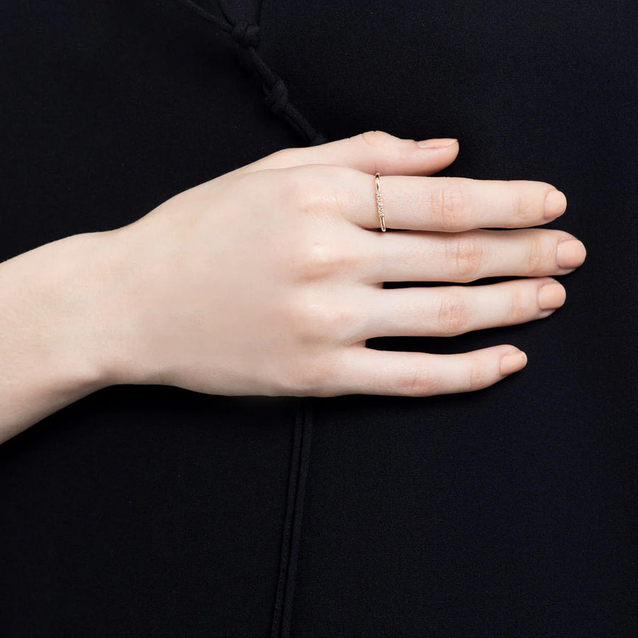 Hirotaka Joan Miro Row Ring - Rings - Broken English Jewelry on model
