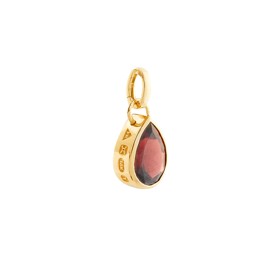 Foundrae Medium Forever and Always a Pair Pear Pendant - Garnet - Charms & Pendants - Broken English Jewelry side view