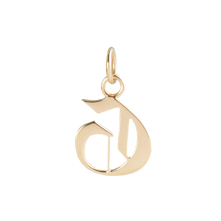 Foundrae Initial G Charm back view