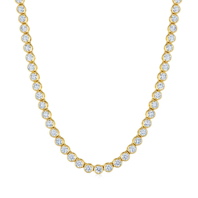 Diamond Riviera Bezel Set Line Necklace