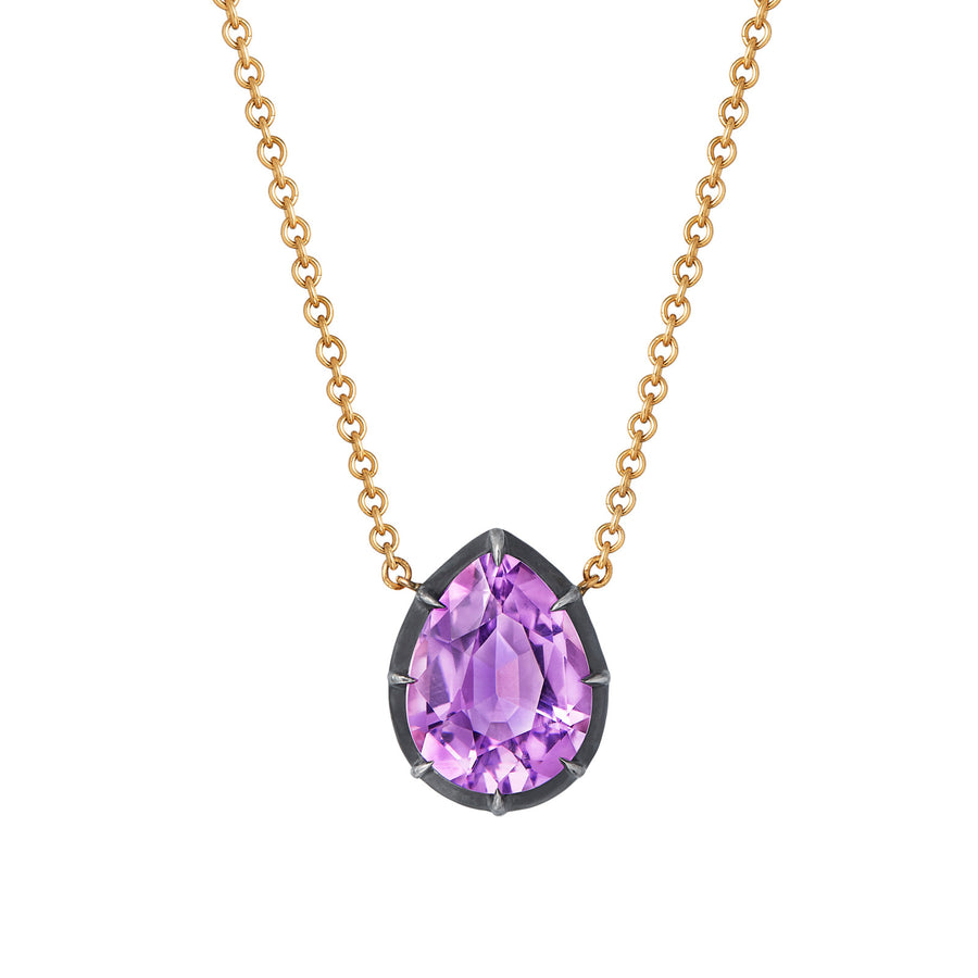 Fred Leighton Collet Pear-Shaped Necklace - Amethyst - Necklaces - Broken English Jewelry detail