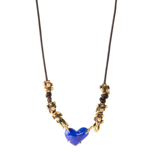 Lapis Heart Necklace - Small - Main Img