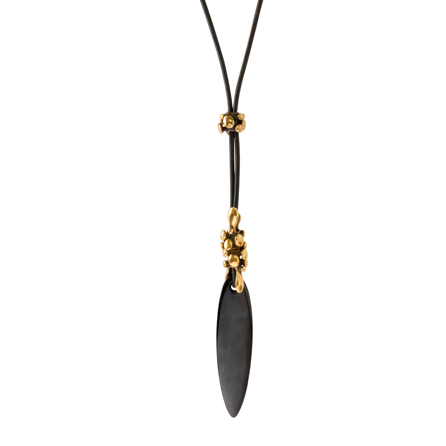 Pendant Necklace - Black Jade