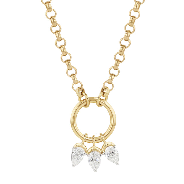 Triple Pear Diamond Necklace
