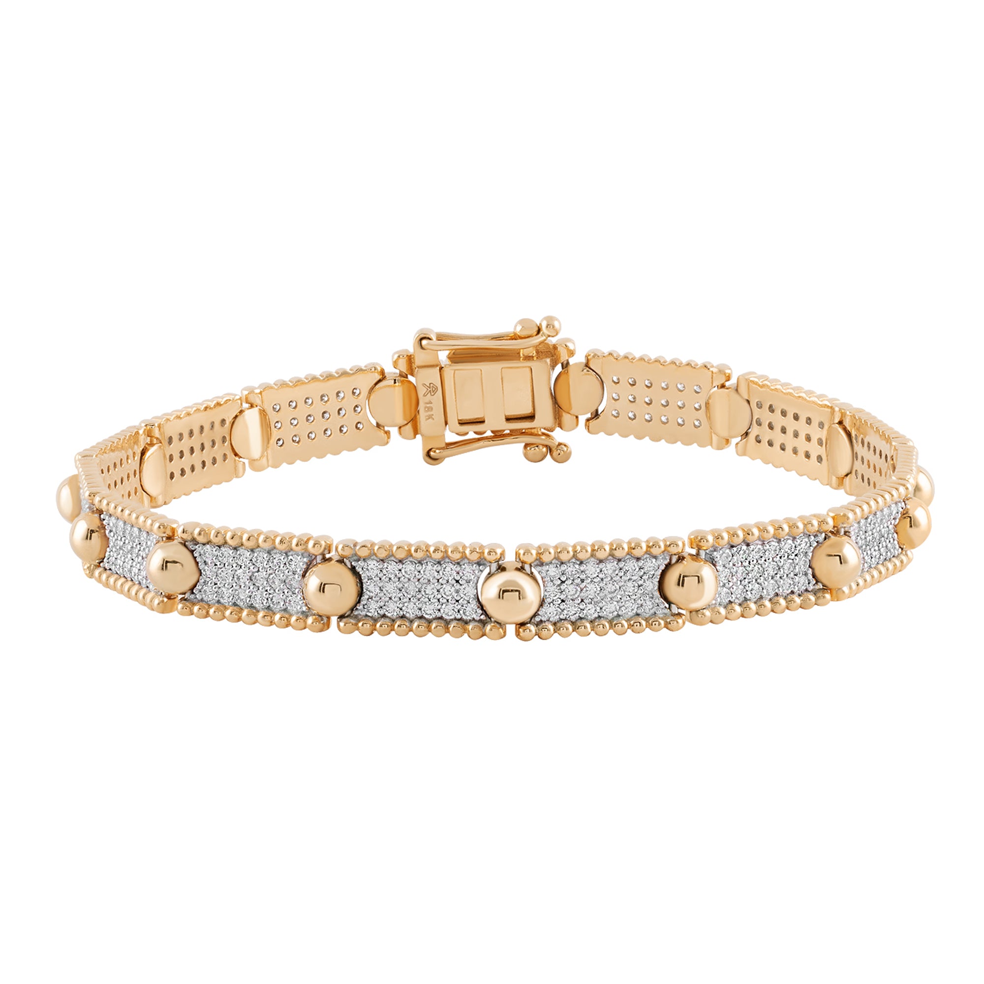 Diamond Trio Beads Bracelet