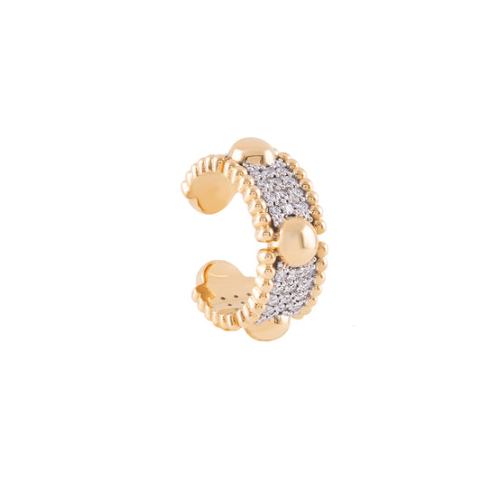 Diamond Trio Beads Earcuff - Main Img
