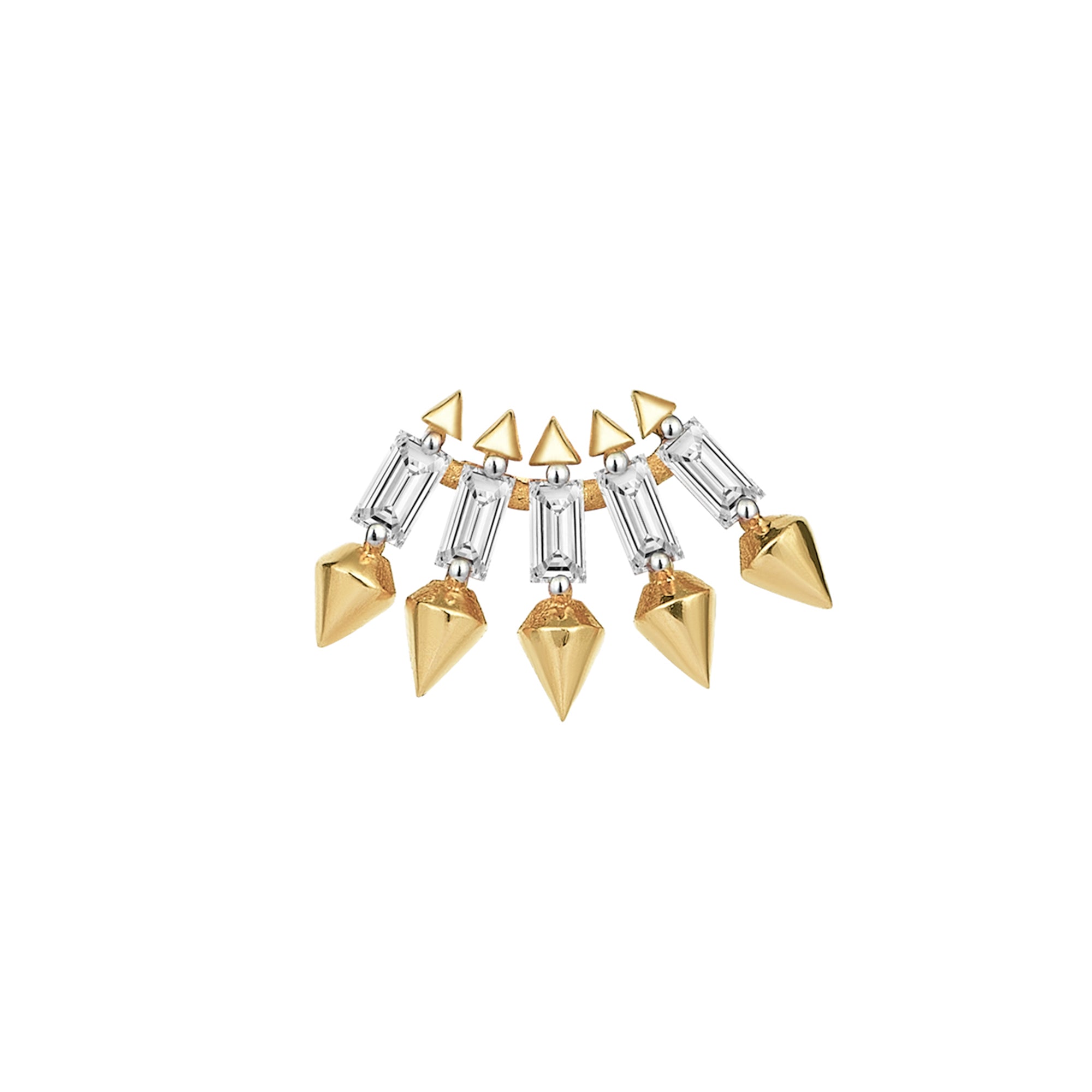 Diamond Baroque Stud Earring
