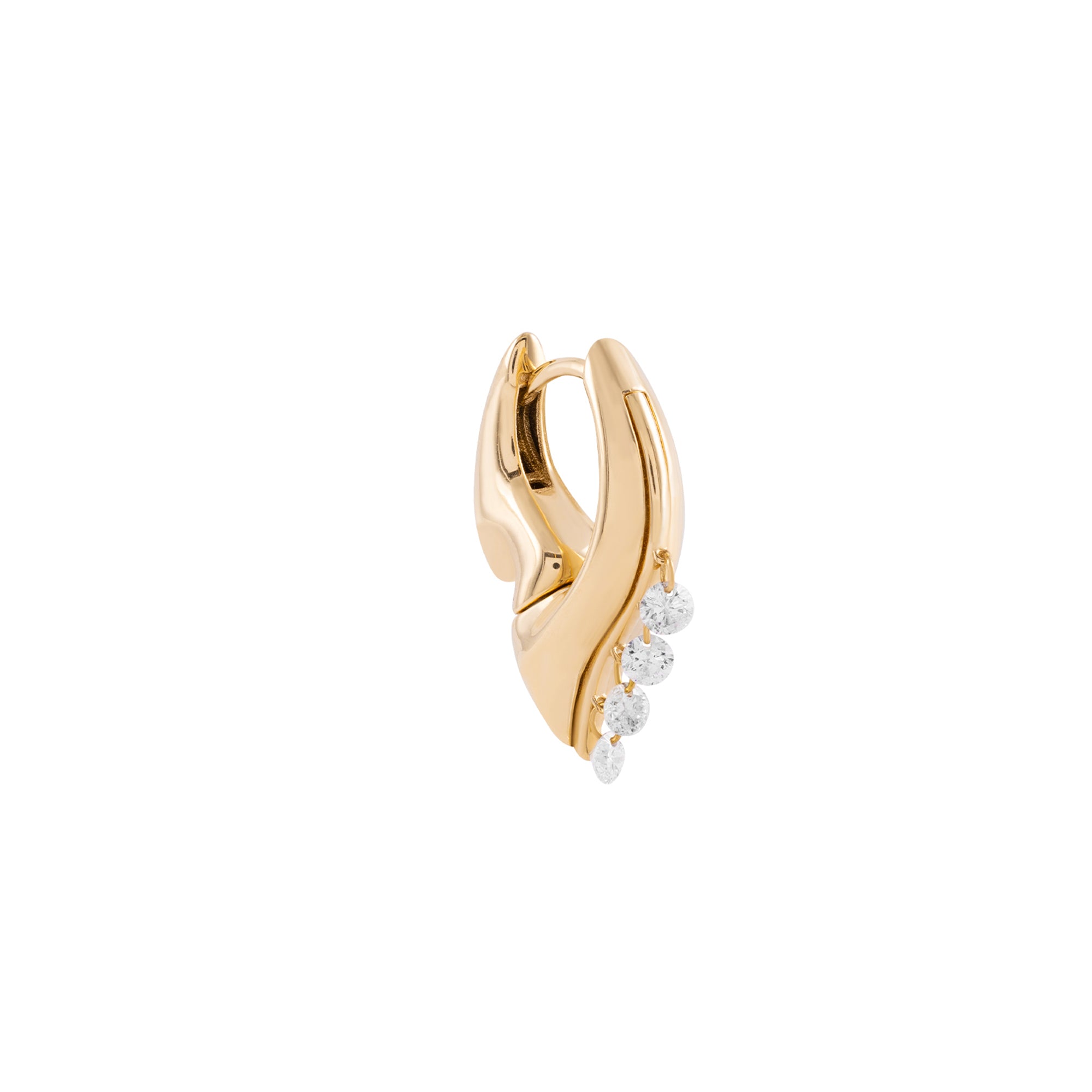 Diamond Flare Mini Hoop Earring