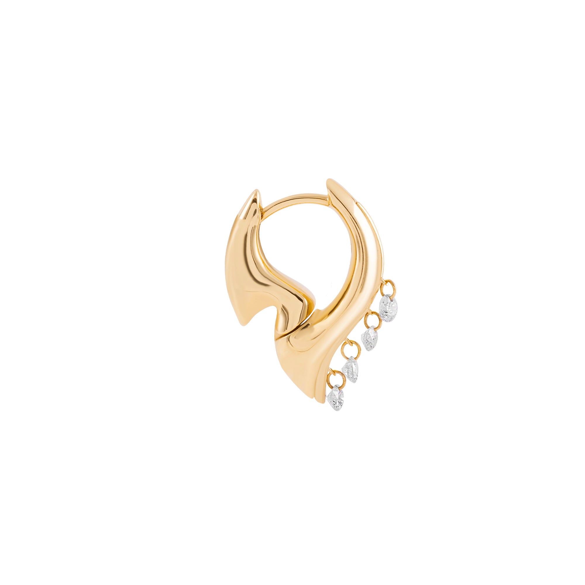 Diamond Flare Mini Hoop Earring