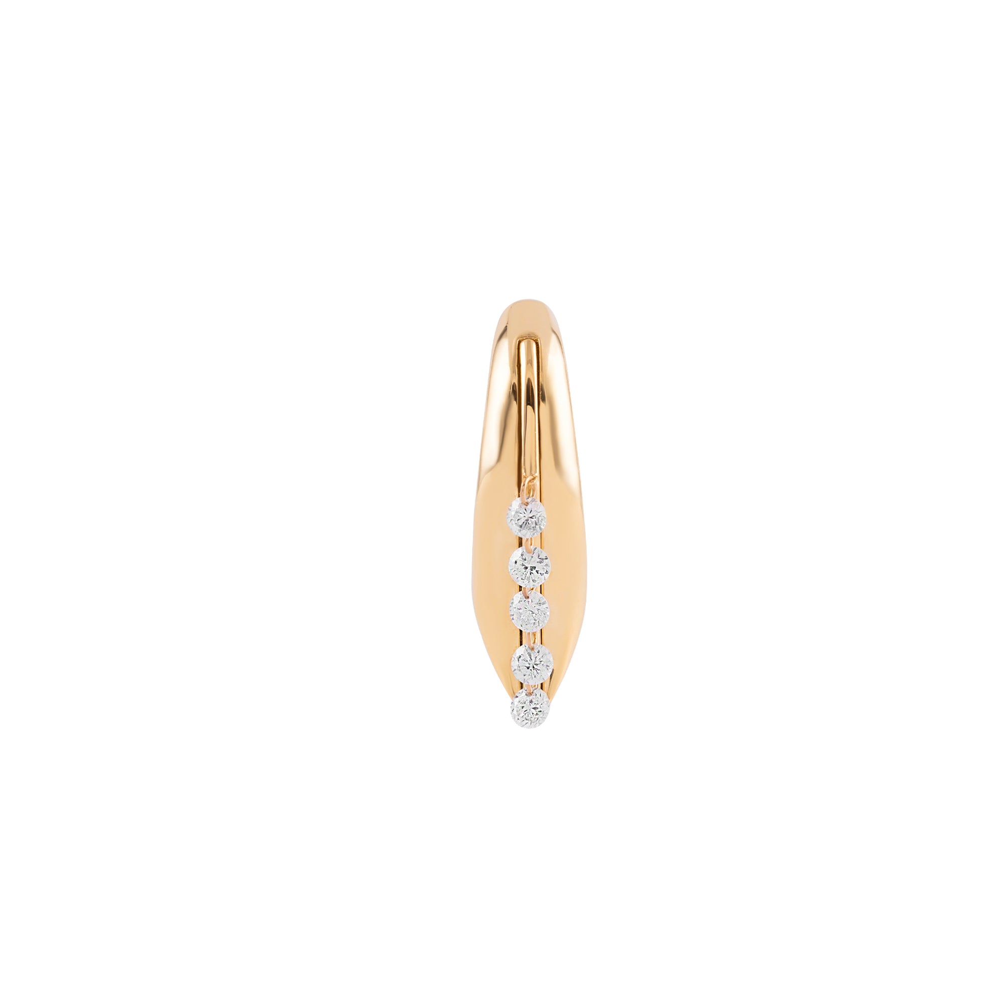Diamond Midi Flare Hoop Earring