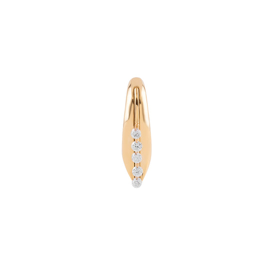 Diamond Midi Flare Hoop Earring