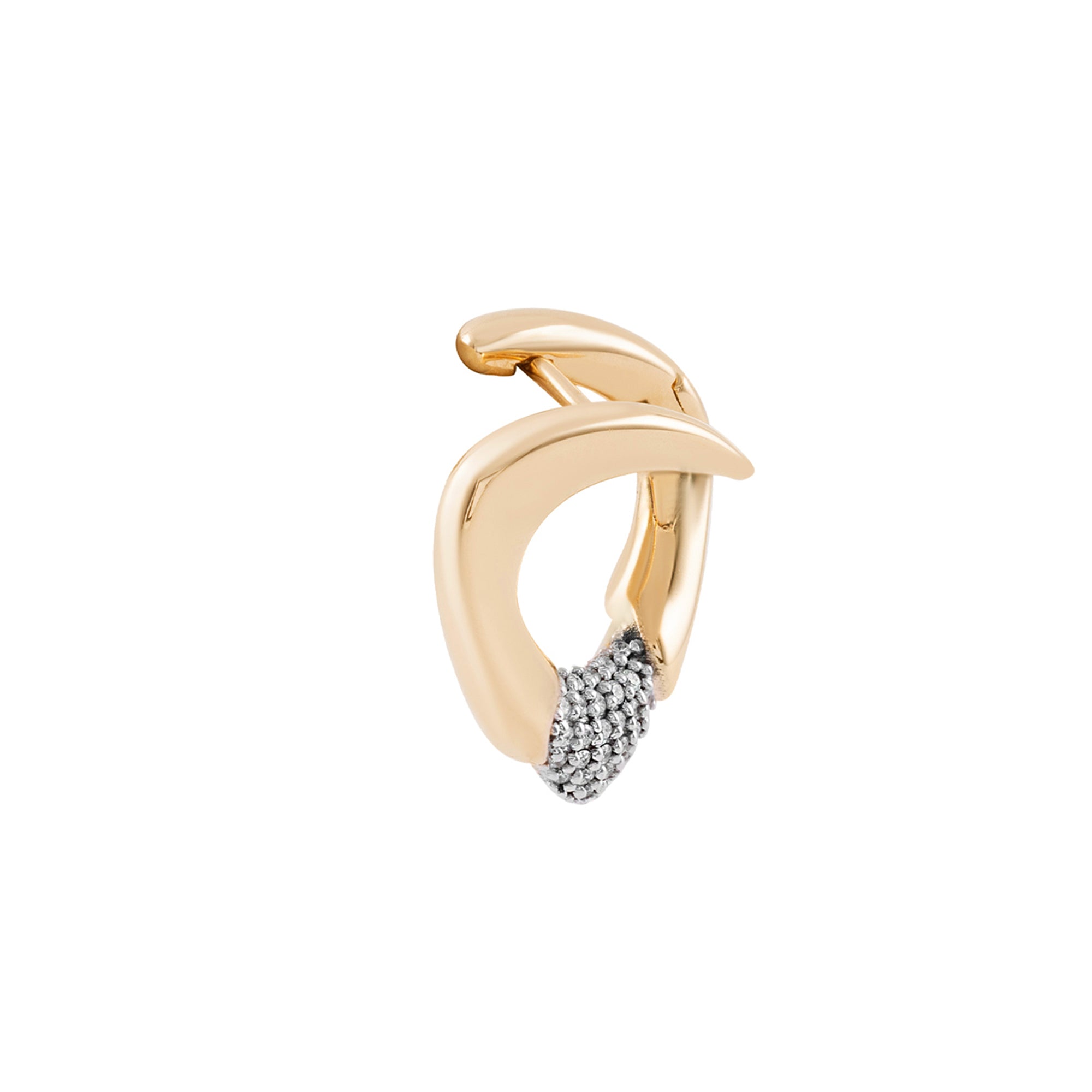Diamond Peak Stud Hoop Earring (Right)