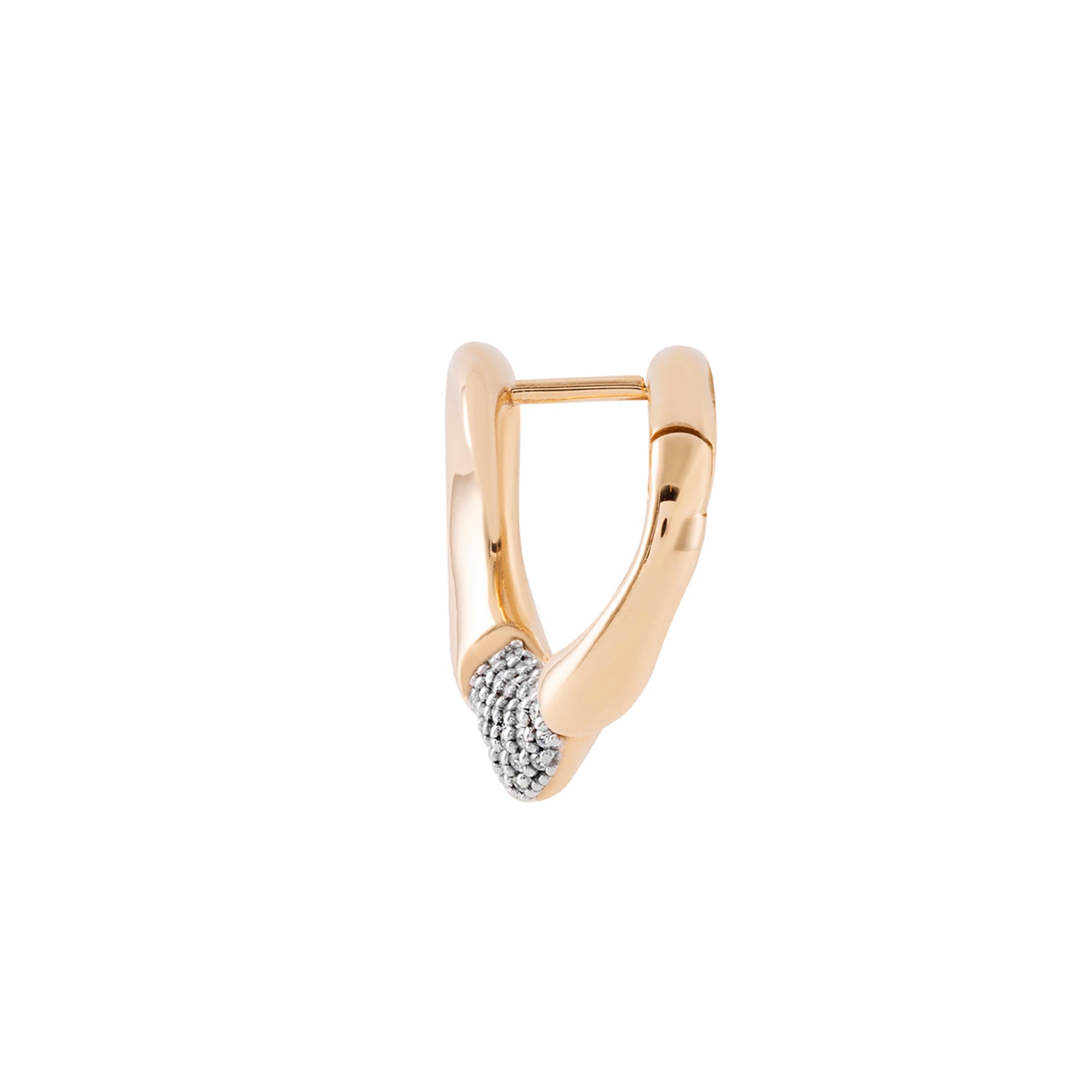 Diamond Peak Stud Hoop Earring (Right)