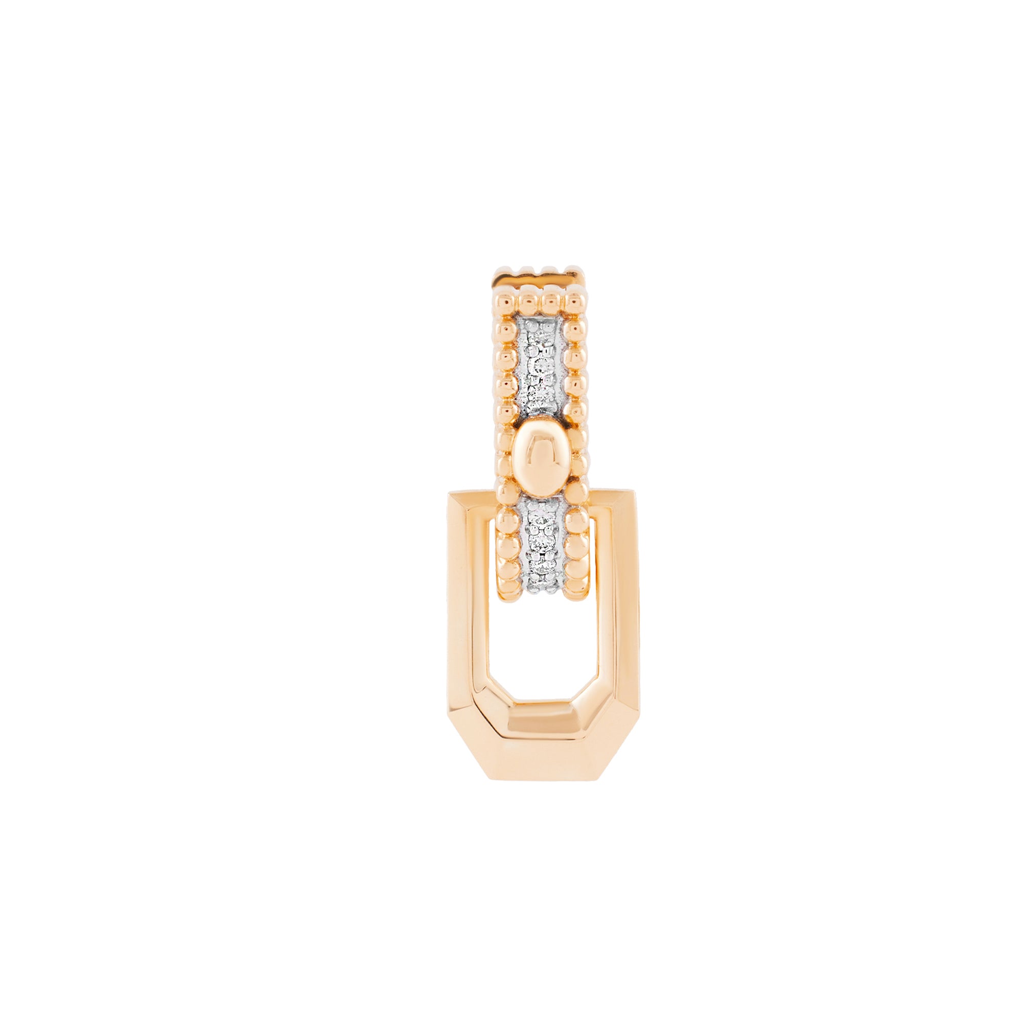 Diamond Bead Hoop Earring