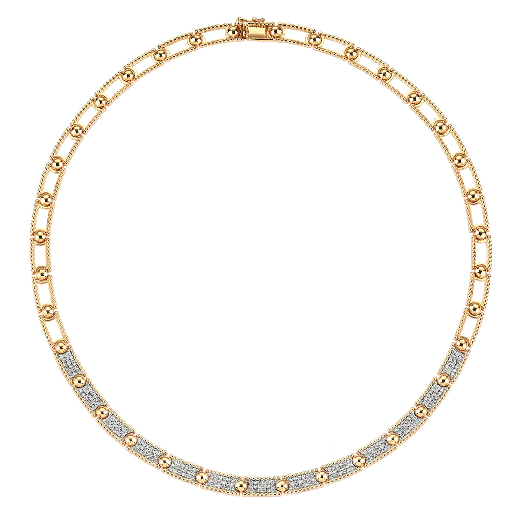 Diamond Trio Beads Necklace