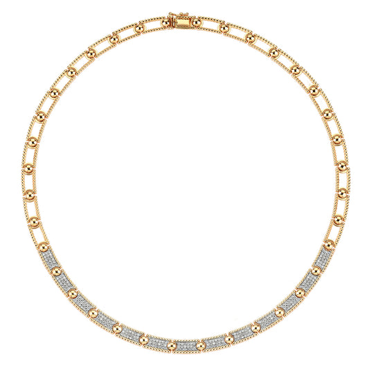 Diamond Trio Beads Necklace - Main Img