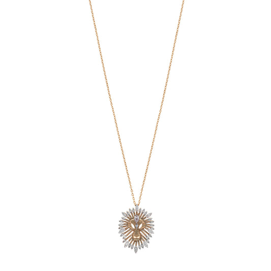Diamond Leo Mini Chain Necklace - Main Img