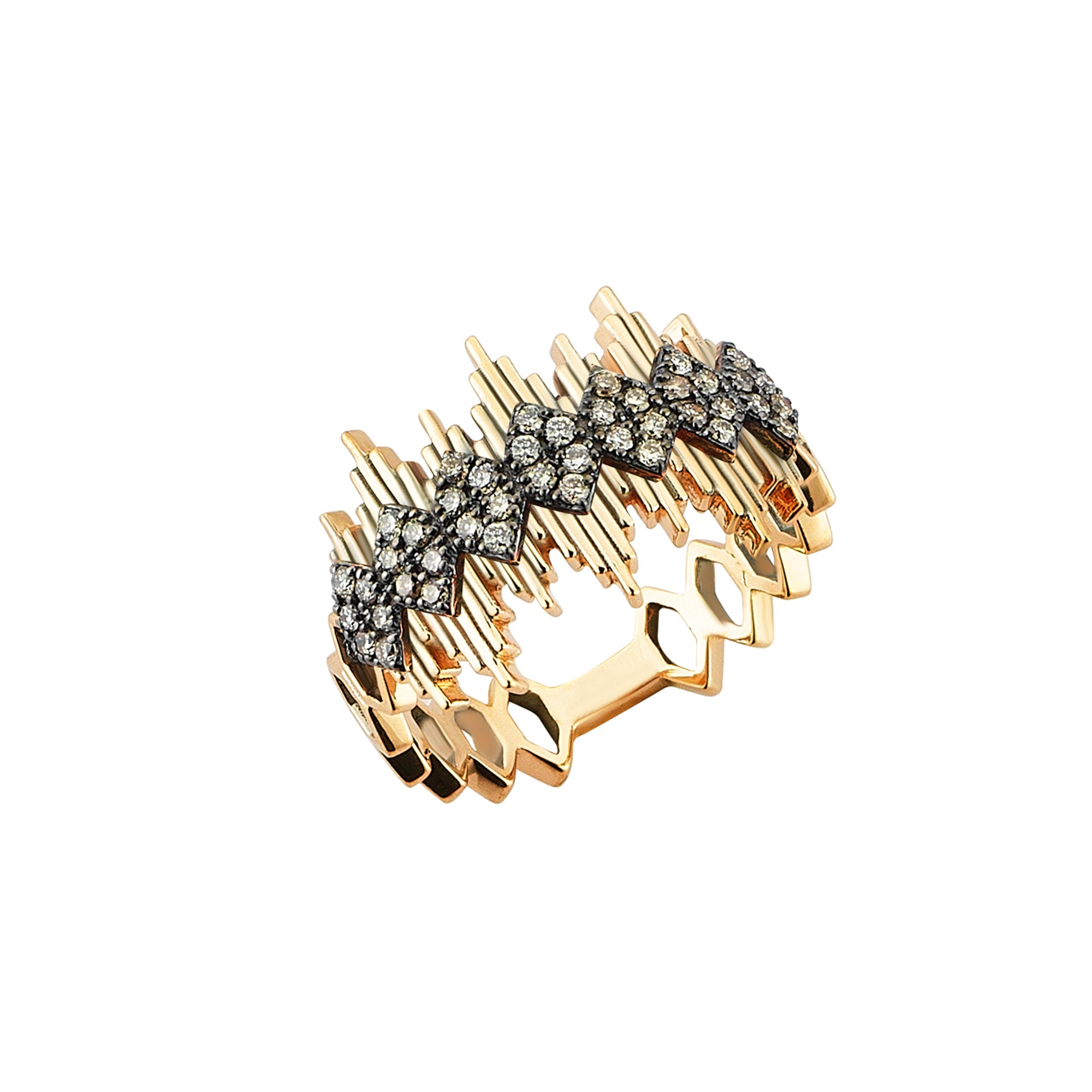 Champagne Diamond No.43 Apex Ring