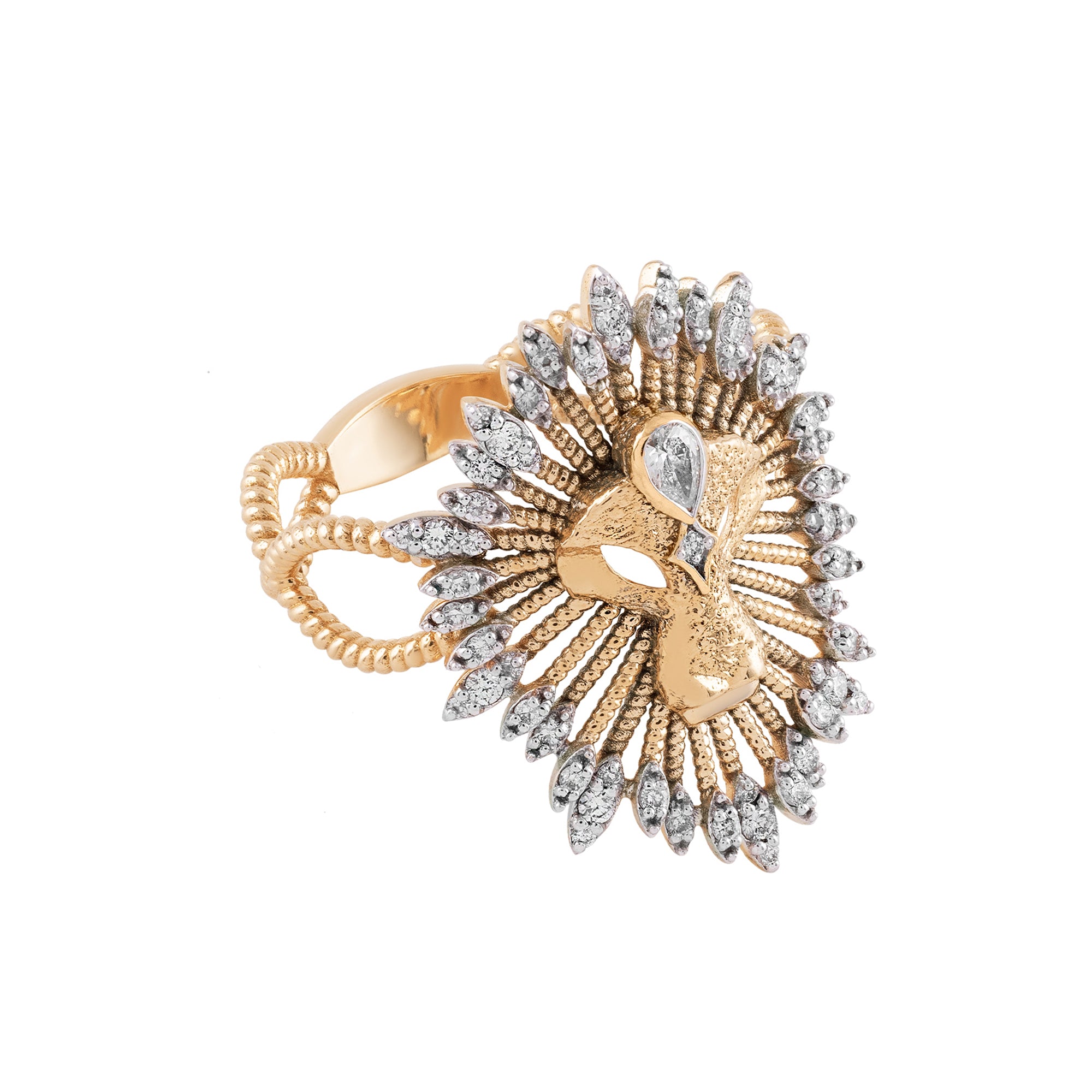 Diamond Leo Mini Ring