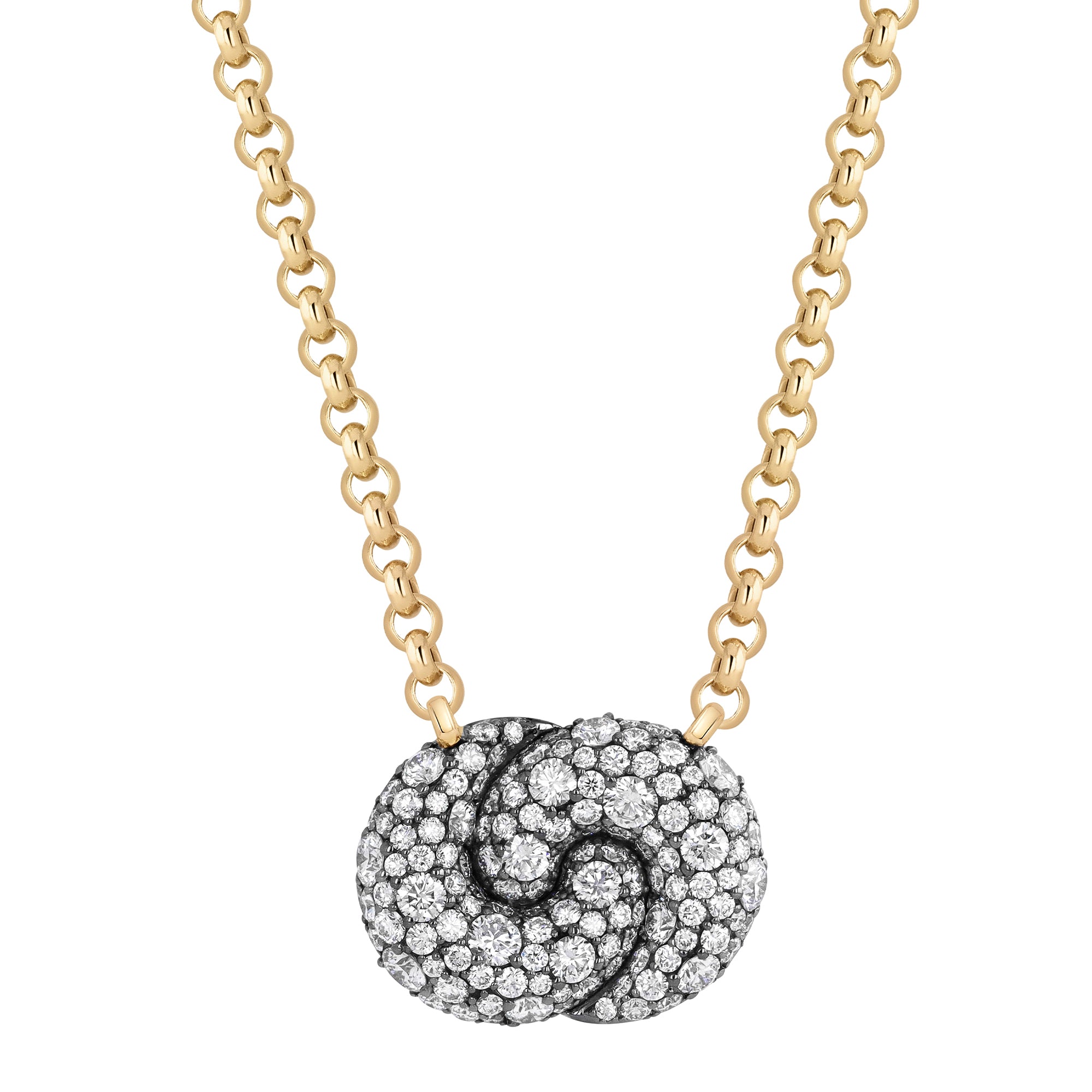 Diamond Medium East West Duet Necklace