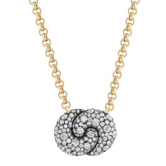 Diamond Medium East West Duet Necklace - Main Img