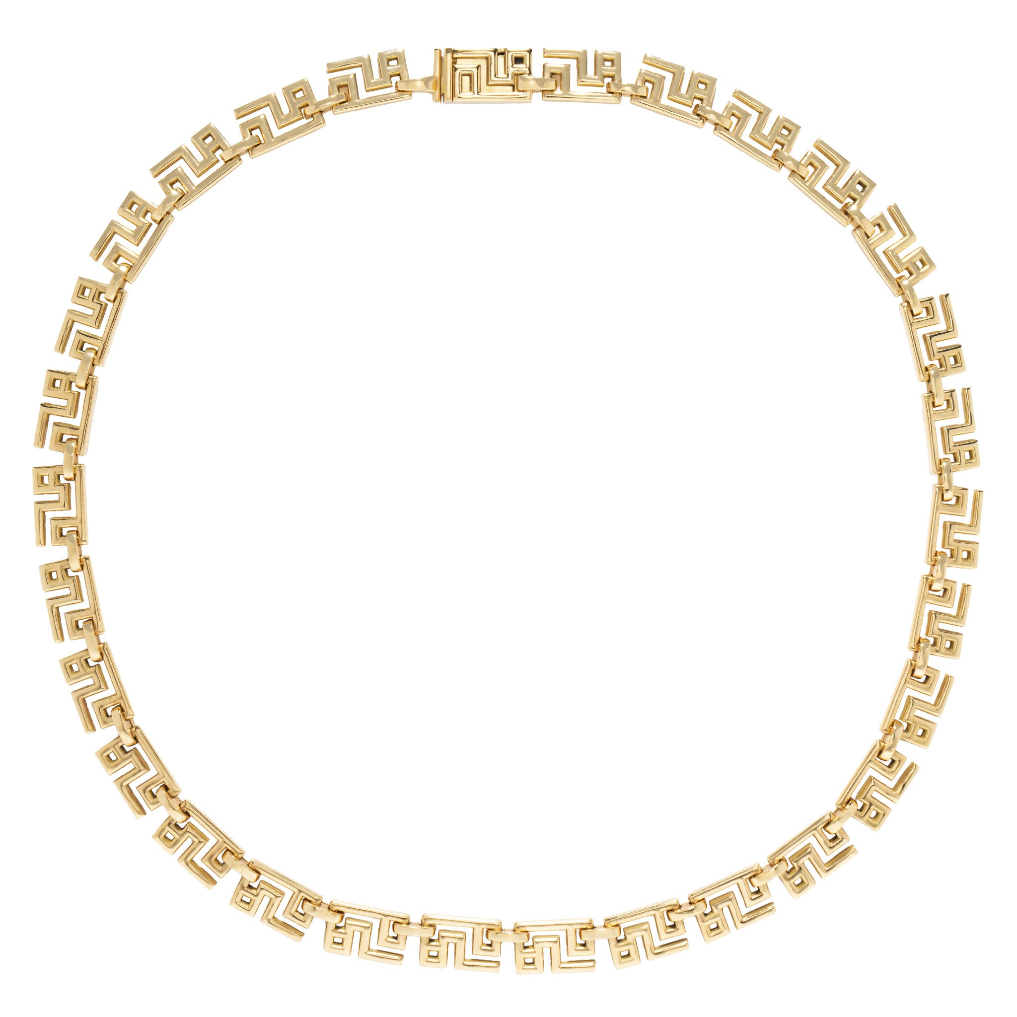 Greek Pattern Chain Necklace