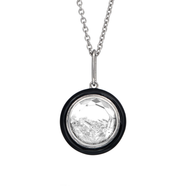 Moritz Glik Classic Enamel Pendant Necklace, front view