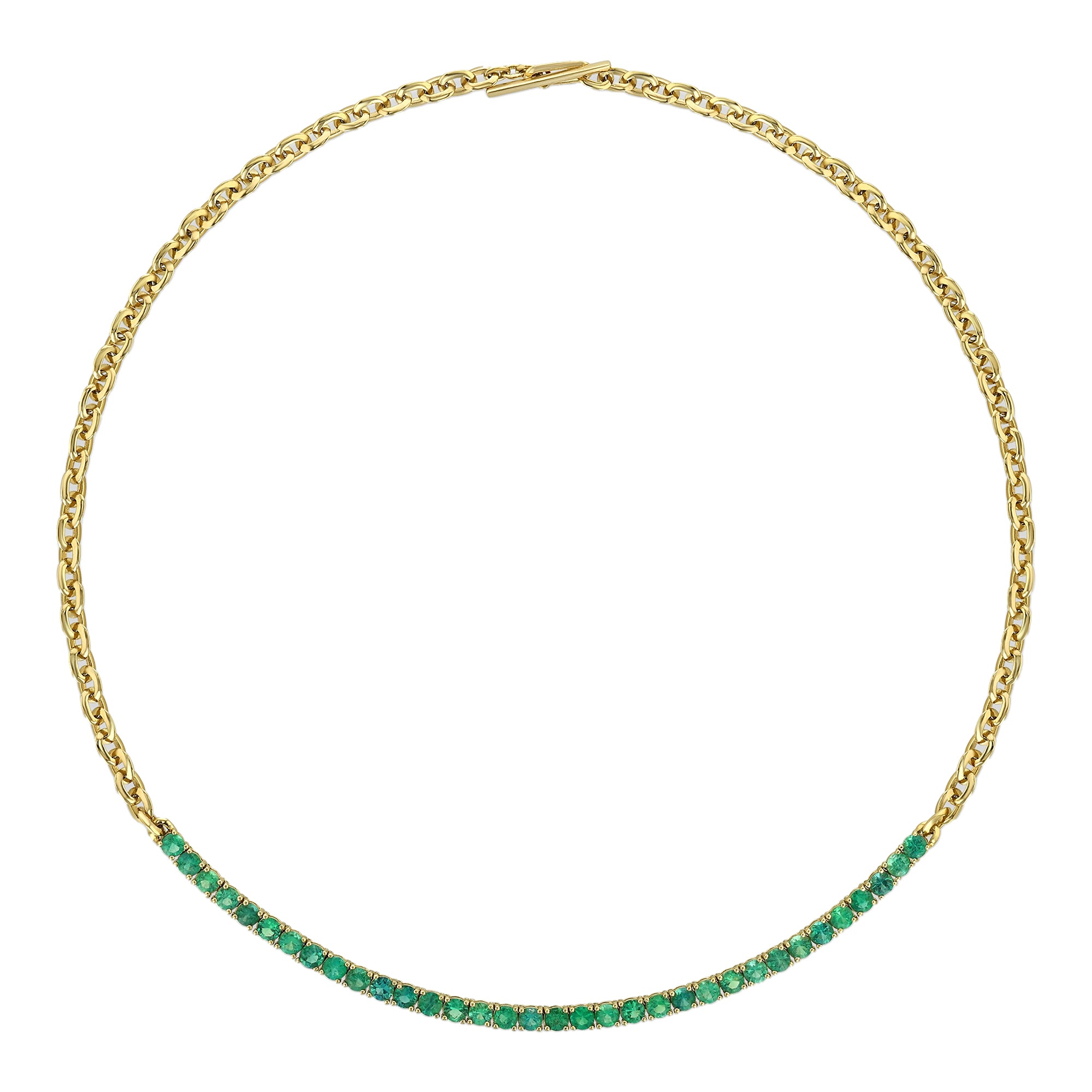 Emerald Tennis Chain Necklace